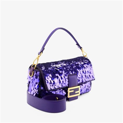 fendi purple sequin baguette vintage|fendi baguette monogram.